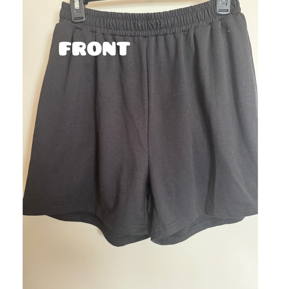 Black waist slang pocket shorts
